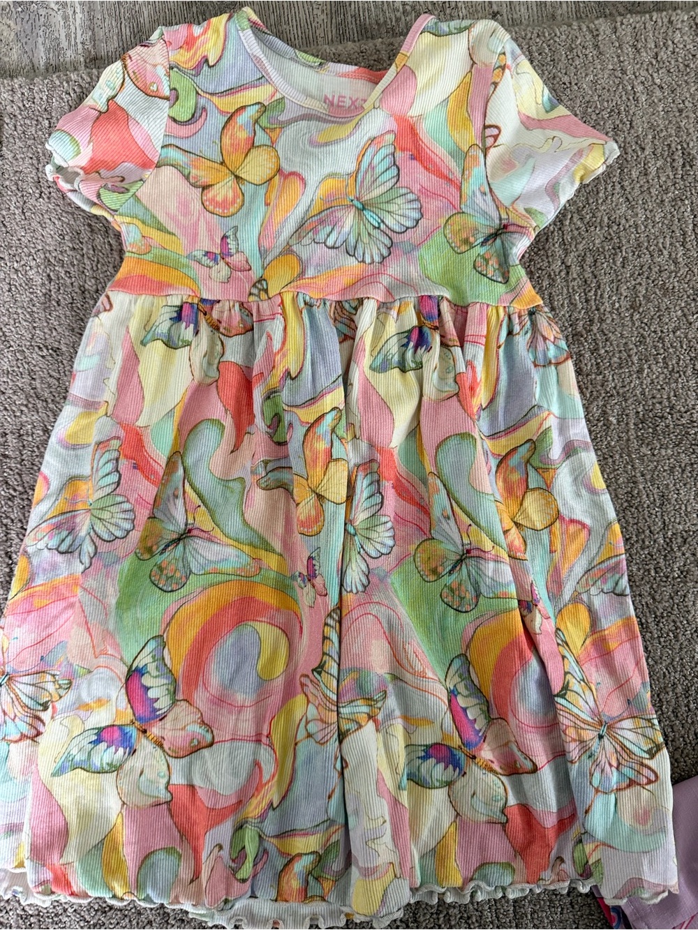 next Pastel Multicolor Butterfly Swirl Dress